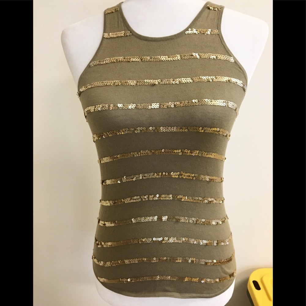 Incredible BCBGMAXAZRIA silk blend sequin sweater!